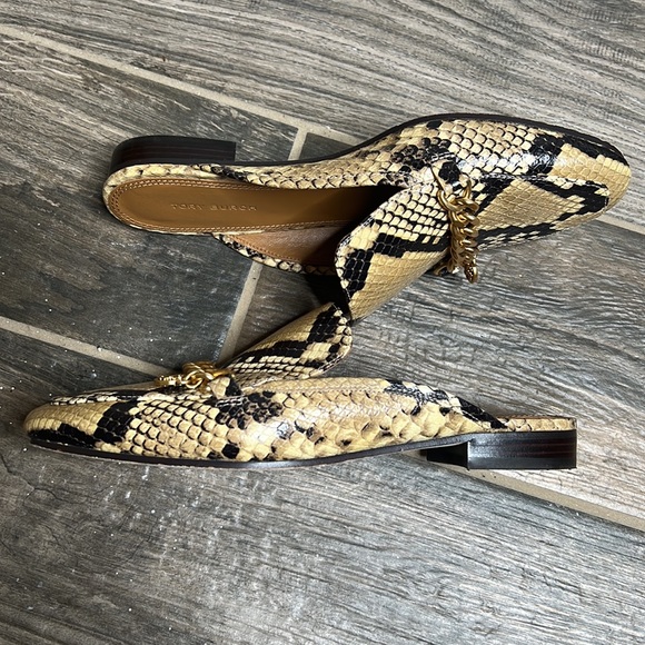 Tory Burch Leather Snake Python Embossed Mule 7.5 - Picture 5 of 9